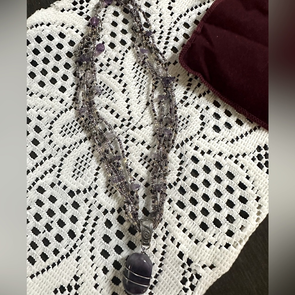 Amenthyst Necklace 15-18 inch long
